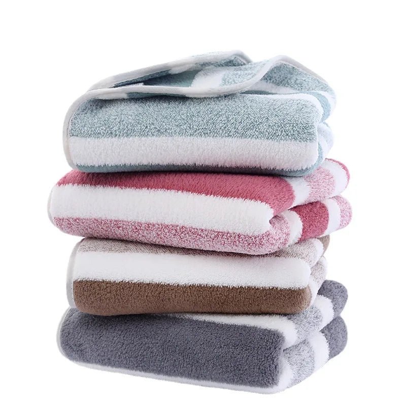 Julia M Lifestyles Microfiber Striped Towel Set - Soft & Quick-Dry - Julia M LifeStyles