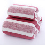 Julia M Lifestyles Microfiber Striped Towel Set - Soft & Quick-Dry - Julia M LifeStyles