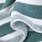 Julia M Lifestyles Microfiber Striped Towel Set - Soft & Quick-Dry - Julia M LifeStyles