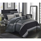 10-Piece Luxe Comforter Bedding Set quilts & comforters Julia M Home & Kitchen Grey Queen United States