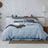 Pure Linen Skin-Friendly Bedding Set 100% pure linen duvet cover set Julia M Home & Kitchen light blue US Twin 4pcs Flat Bed Sheet