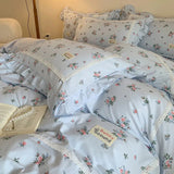 Spring Garden Floral Duvet Cover Set - 100% Cotton, Double Queen - Julia M LifeStyles