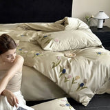 Luxury 100% Long-Staple Cotton Embroidered Queen Bedding Set - Julia M LifeStyles