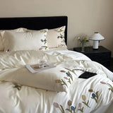 Luxury 100% Long-Staple Cotton Embroidered Queen Bedding Set - Julia M LifeStyles