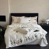 Luxury 100% Long-Staple Cotton Embroidered Queen Bedding Set - Julia M LifeStyles