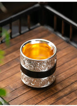 Luxurious Handmade 999 Pure Silver Gilded Tianmu Teacup - 100ml - Julia M LifeStyles