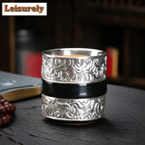 Luxurious Handmade 999 Pure Silver Gilded Tianmu Teacup - 100ml - Julia M LifeStyles