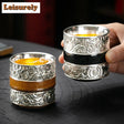 Luxurious Handmade 999 Pure Silver Gilded Tianmu Teacup - 100ml - Julia M LifeStyles