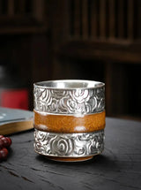 Luxurious Handmade 999 Pure Silver Gilded Tianmu Teacup - 100ml - Julia M LifeStyles