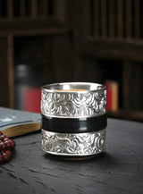 Luxurious Handmade 999 Pure Silver Gilded Tianmu Teacup - 100ml - Julia M LifeStyles