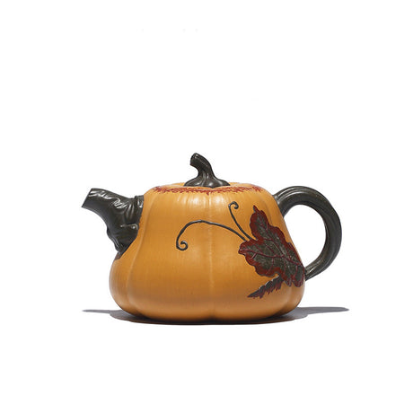 Opulent Dark-Red Enameled Pottery Teapot pottery teapot Julia M LifeStyles Style 2  