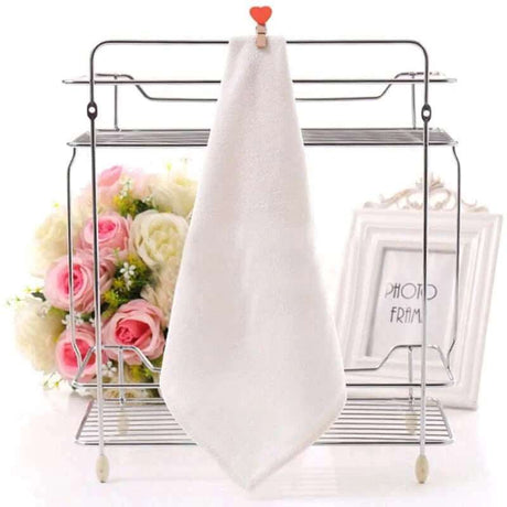 10pc White Soft Microfiber Fabric Face Towel - Julia M LifeStyles