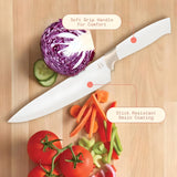 12 Piece Knife Block Set with Soft-Grip Ergonomic Handles Kitchen Knives Julia M Home & Kitchen   