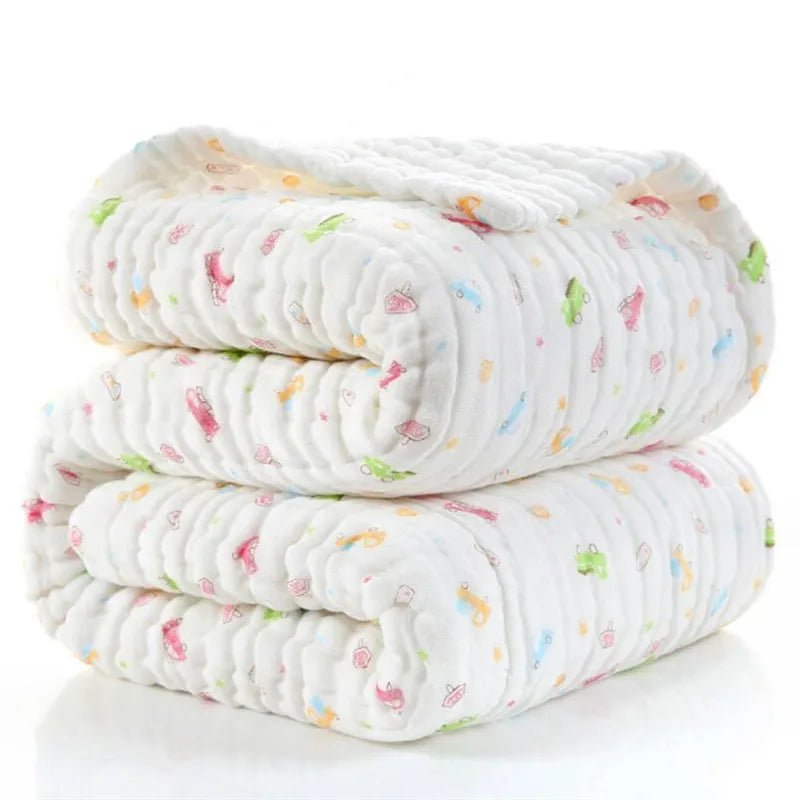 12 Layers Muslin Cotton 110X110CM Baby Blanket Super Thick Newborn Swaddling Autumn Baby Swaddle Bedding Quilt Receiving Blanket - Julia M LifeStyles