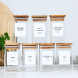 12 - Piece Heat - Resistant Glass Spice Jar Set with Stickers - Julia M LifeStyles