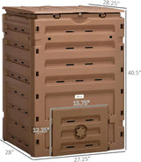 120 Gallon Garden Compost Bin with 80 Vents and Sliding Doors - Julia M LifeStyles