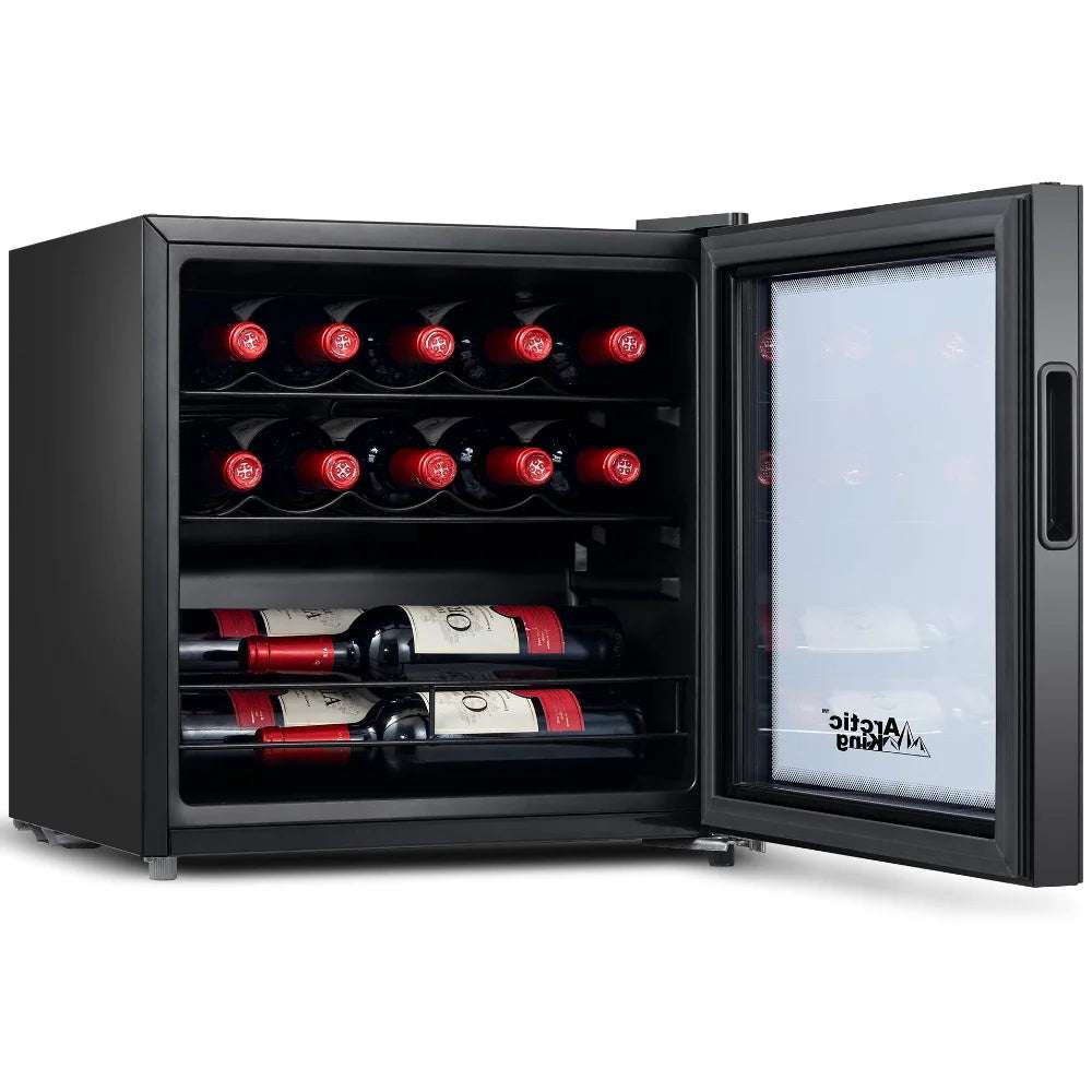 14-Bottle Glass Door Wine Cooler 14-Bottle Wine Cooler, Julia M Home & Kitchen   