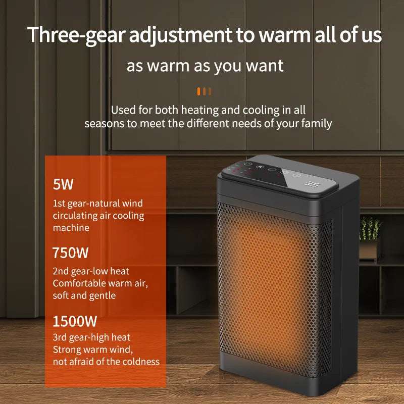 1500W Vertical Heating Heater: Remote Control Efficiency - Julia M LifeStyles