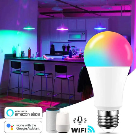 15W WiFi Smart Light Bulb - Voice-Controlled Light Bulbs Julia M Home & Kitchen   