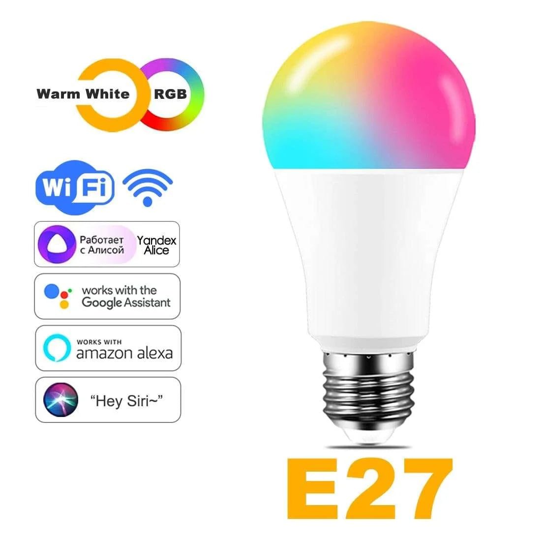 15W WiFi Smart Light Bulb - Voice-Controlled - Julia M LifeStyles