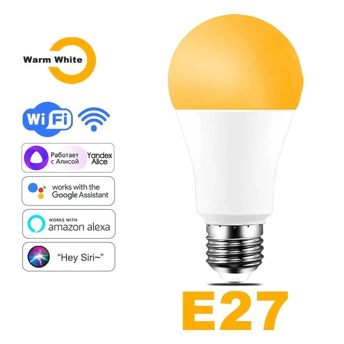 15W WiFi Smart Light Bulb - Voice-Controlled - Julia M LifeStyles