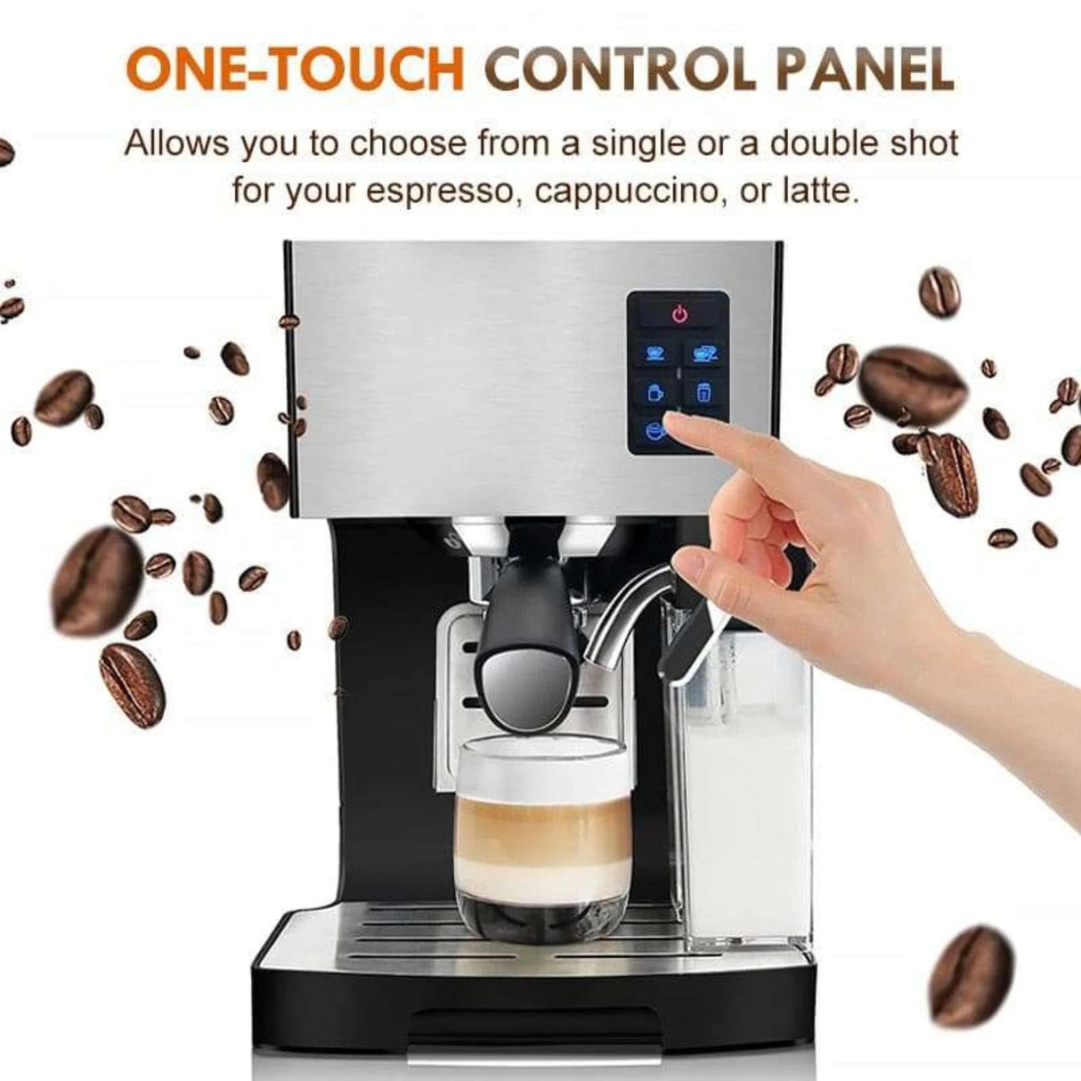 19 Bar All - in - One Coffee - Espresso Maker with Milk Froth - Julia M LifeStyles