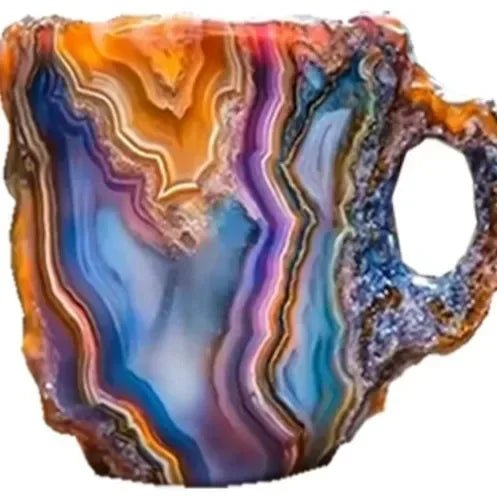 1PC Imitation Mineral Crystal Coffee Mug Stylish Water Cup Simulation Mineral Crystal Resin Coffee Cups Table Decoration Mugs - Julia M LifeStyles