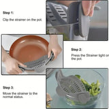 1pc, Strainer, Pot Strainer, Adjustable Clip On Strainer For Pots Pans And Bowls, Kitchen Pot Strainer - Julia M LifeStyles