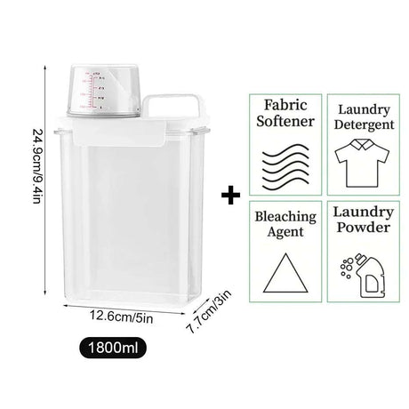 2 - 3L Airtight Laundry Detergent & Grain Storage Container Set - Julia M LifeStyles