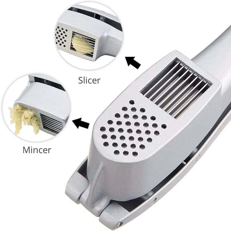 2 in 1 Garlic Press - Crush and Slice with Ease - Julia M LifeStyles