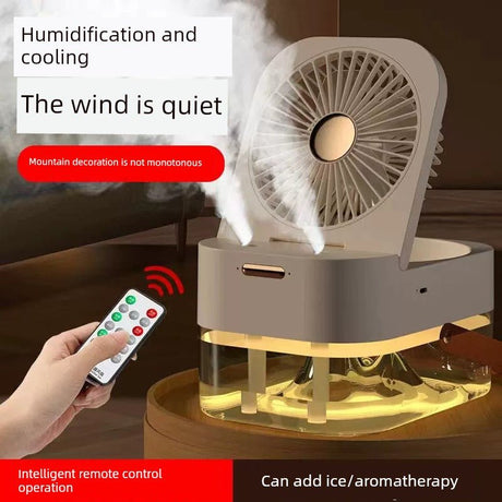 2 - in - 1 USB Desktop Humidifier & Mini Electric Fan 🌿 - Julia M LifeStyles