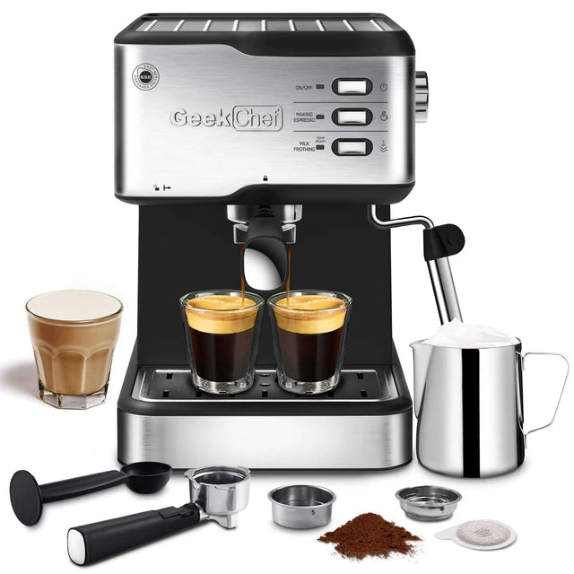 20 Bar Espresso Machine with Milk Frother - Julia M LifeStyles