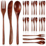 24-Piece Wooden Dinner Cutlery Set 🍴 - Julia M LifeStyles