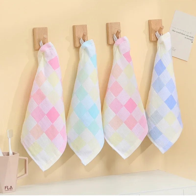 25*50cm Cotton Small Towel Double Gauze Children's Towel Square Cloth Dish Cloth Color Kindergarten Children Face Towel - Julia M LifeStyles