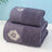 Julia M 2PCS Embroidered Cotton Towel Set bath towel set Julia M Home & Kitchen Cotton S grey 33x74cm and 70x140cm 