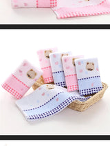 2pcs 100%Cotton Cartoon Bear Jacquard Children Face Towel Soft Absorbent Cute Small Bath Towel 25*50cm - Julia M LifeStyles