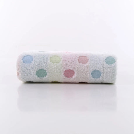 2pcs Cute Dot Face Towel 100 Cotton 35*75 for Children Women Men Adults Bathroom Terry Cloth High Quality - Julia M LifeStyles