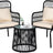 3 Piece Outdoor Wicker Furniture Bistro Set, Rattan Chairs Conversation Sets Porch Furniture - Julia M LifeStyles