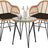 3 Piece Outdoor Wicker Furniture Bistro Set, Rattan Chairs Conversation Sets Porch Furniture - Julia M LifeStyles