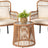 3 Piece Outdoor Wicker Furniture Bistro Set, Rattan Chairs Conversation Sets Porch Furniture - Julia M LifeStyles