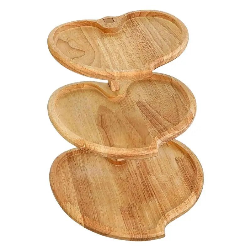 3 Tier Heart Shaped Wooden Cupcake Stand - Julia M LifeStyles