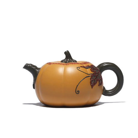 Opulent Dark-Red Enameled Pottery Teapot pottery teapot Julia M LifeStyles Style 1  