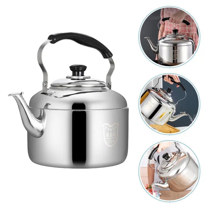 4/5/6L Tea Kettle Stovetop Whistling Teapot Stove Top Whistling Tea Kettle Stainless Steel Teapot Large Capacity Tea Kettle Pot - Julia M LifeStyles