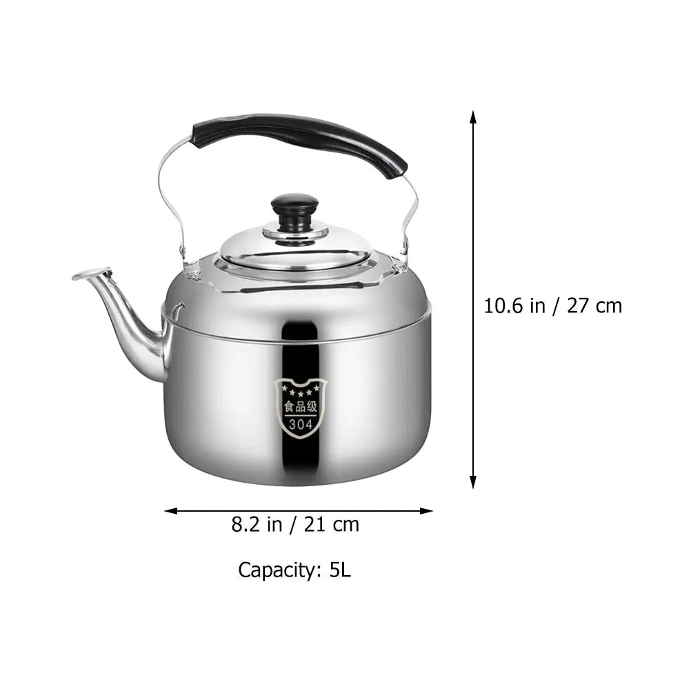 4/5/6L Tea Kettle Stovetop Whistling Teapot Stove Top Whistling Tea Kettle Stainless Steel Teapot Large Capacity Tea Kettle Pot - Julia M LifeStyles