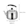 4/5/6L Tea Kettle Stovetop Whistling Teapot Stove Top Whistling Tea Kettle Stainless Steel Teapot Large Capacity Tea Kettle Pot - Julia M LifeStyles