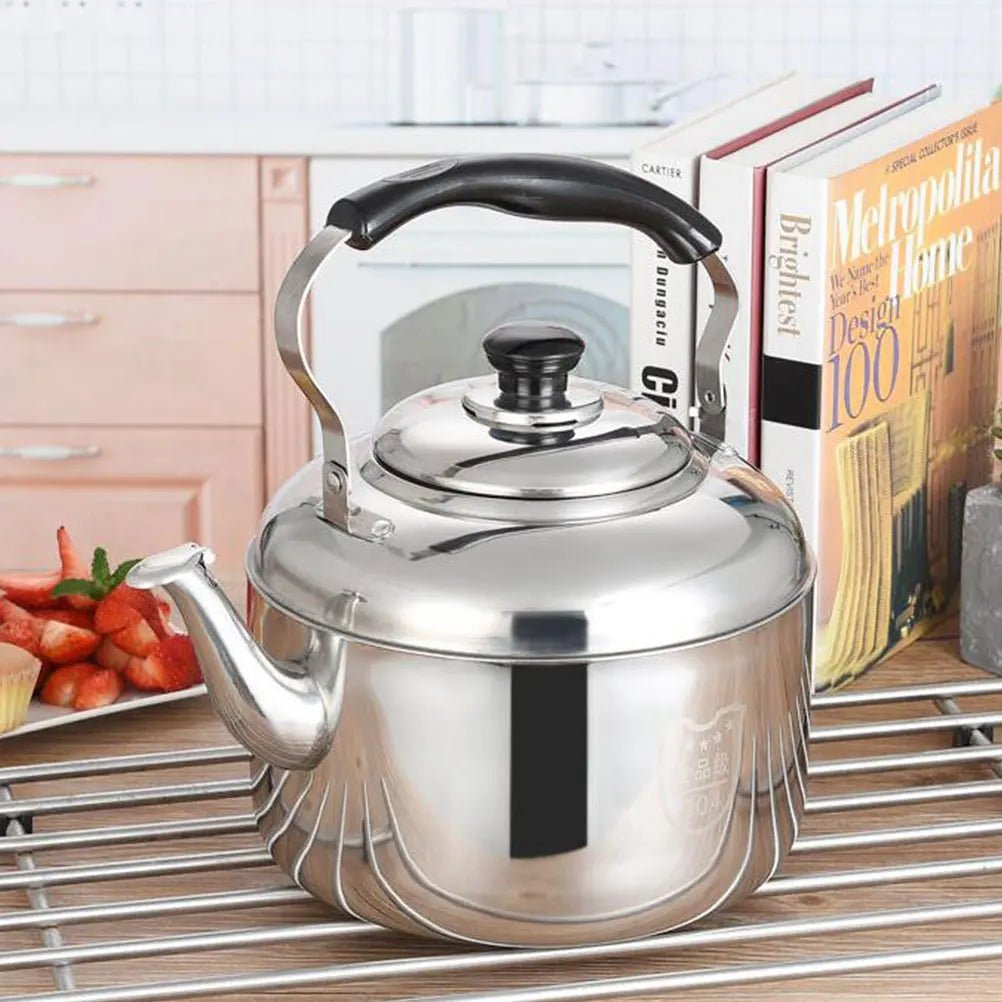 4/5/6L Tea Kettle Stovetop Whistling Teapot Stove Top Whistling Tea Kettle Stainless Steel Teapot Large Capacity Tea Kettle Pot - Julia M LifeStyles