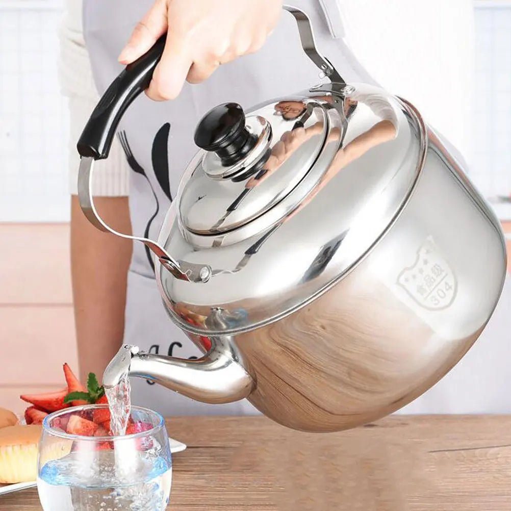 4/5/6L Tea Kettle Stovetop Whistling Teapot Stove Top Whistling Tea Kettle Stainless Steel Teapot Large Capacity Tea Kettle Pot - Julia M LifeStyles