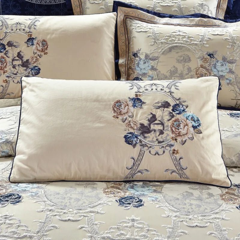 Luxury Jacquard Cotton Bedding Set - King/Queen Size - Julia M LifeStyles