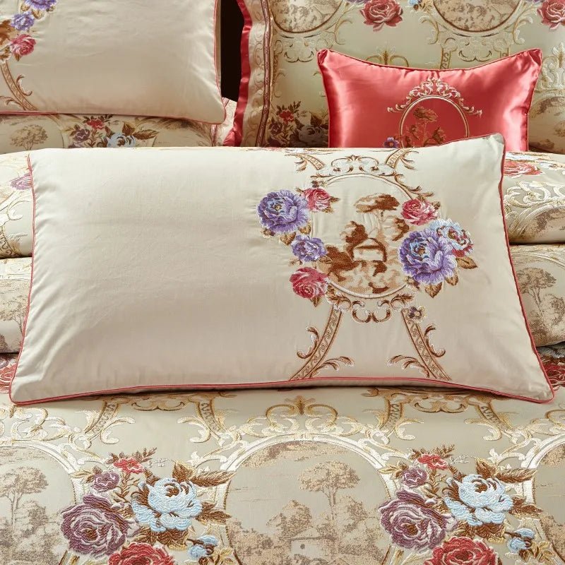 Luxury Jacquard Cotton Bedding Set - King/Queen Size - Julia M LifeStyles