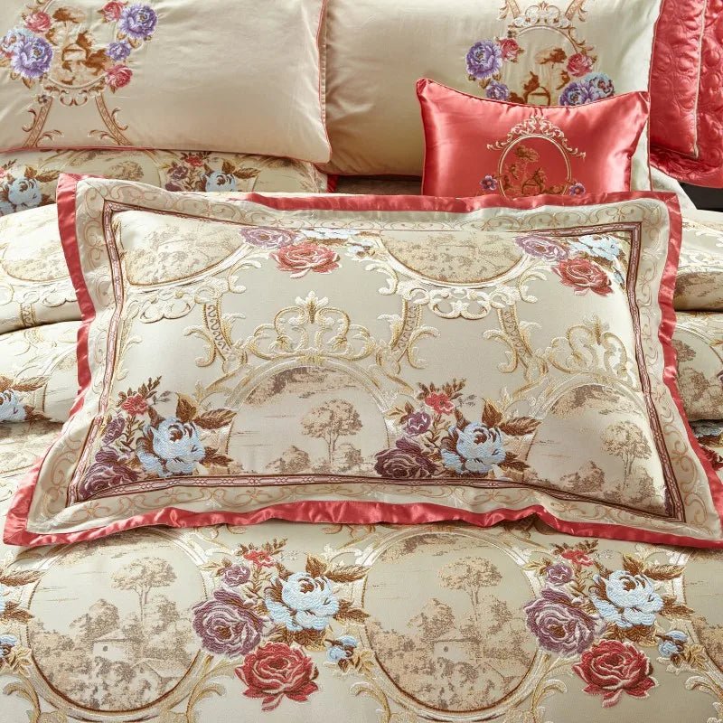 Luxury Jacquard Cotton Bedding Set - King/Queen Size - Julia M LifeStyles